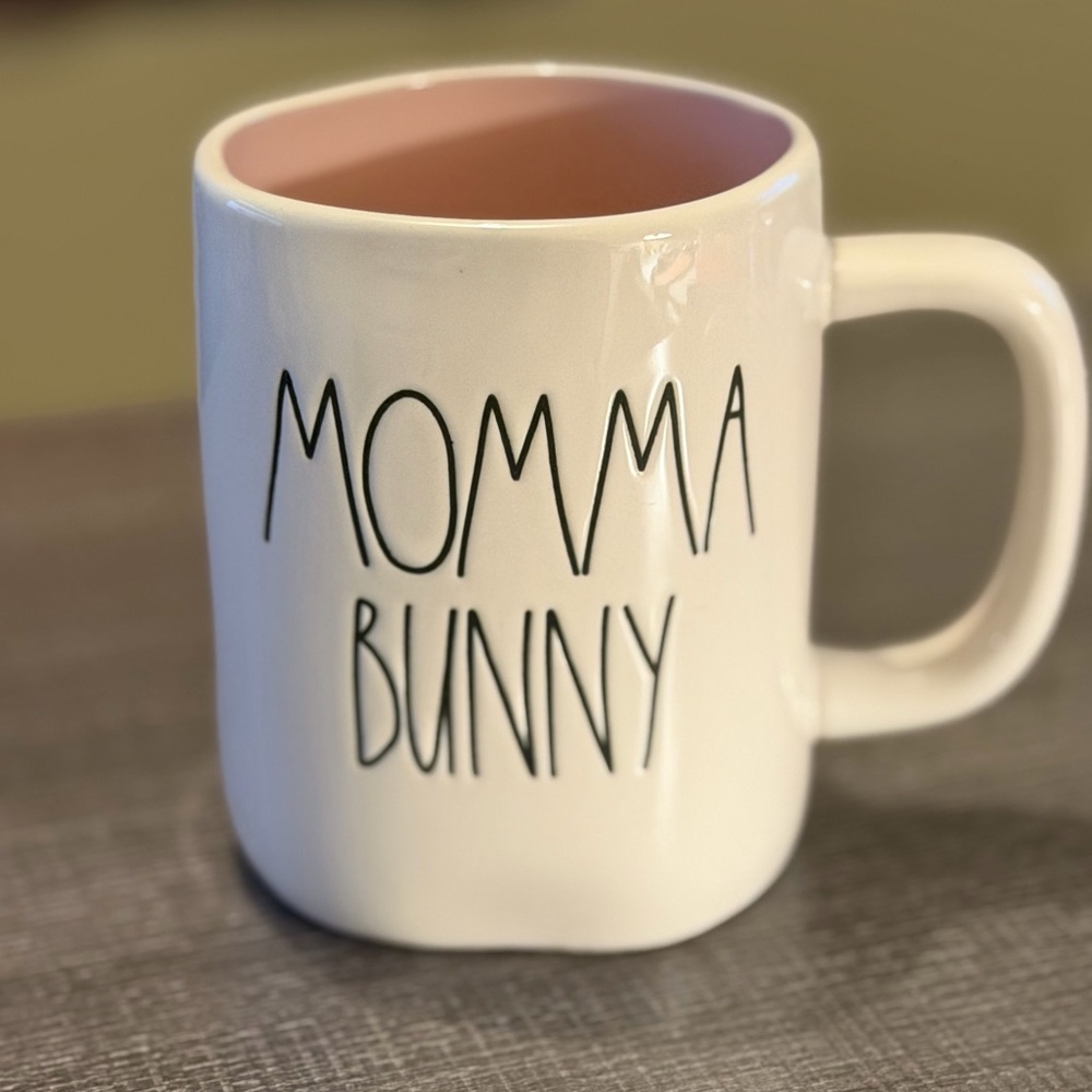 Rae Dunn Momma Bunny Mug - Cream and Pink